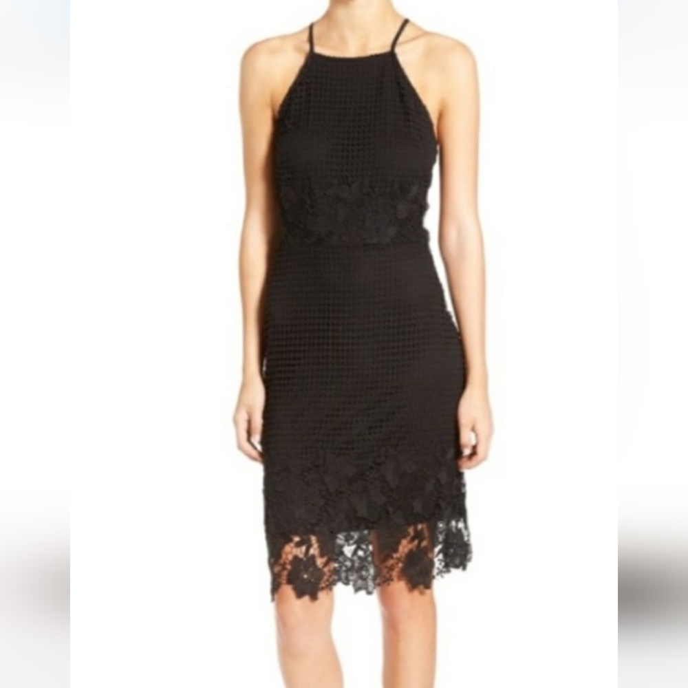 Willow & Clay Black Halter Dress